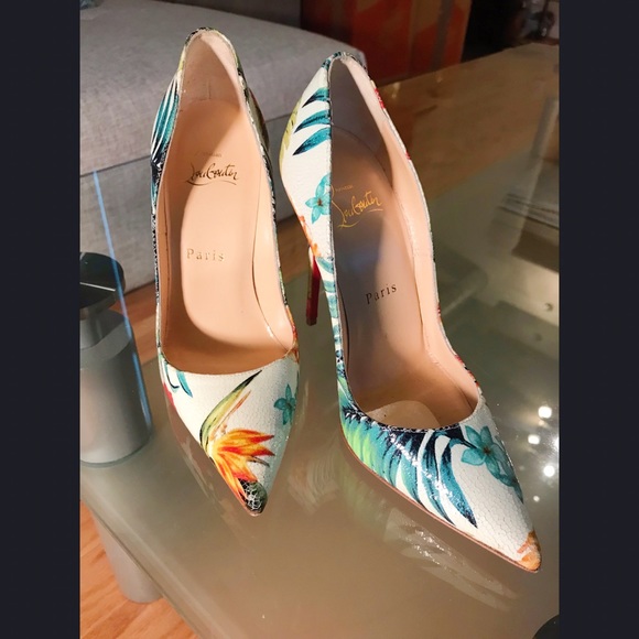 Christian Louboutin So KATE white floral pump 35.5 - Picture 8 of 8